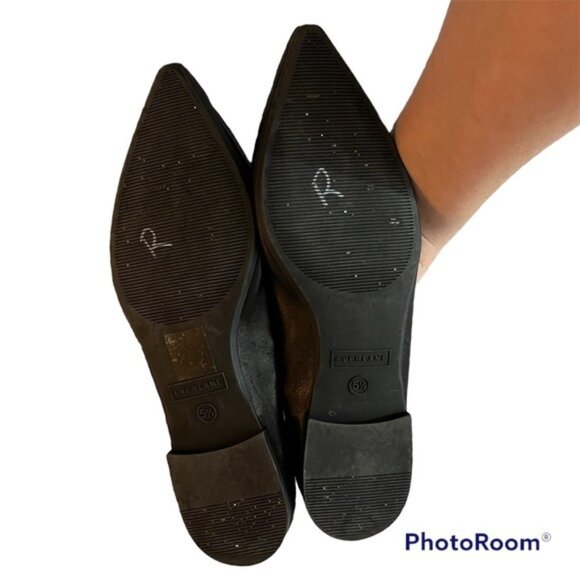 Everlane 40-Hour Flat Black Pointed Toe Dress Shoe Leather Womens Size 5.5 - Picture 6 of 6